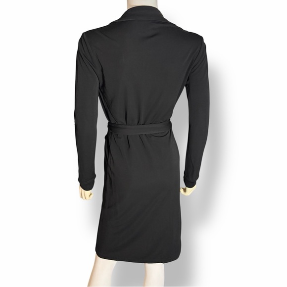 DVF Diane von Furstenberg New Jeanne Two Classic Black Belted Wrap Dress 2 - Picture 8 of 10